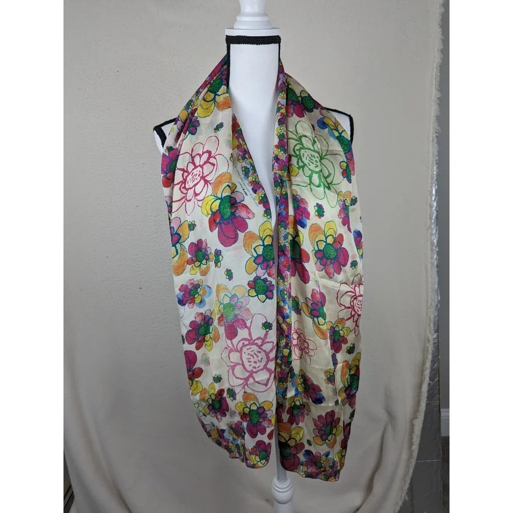 Floral Scarf Children's Cancer Center Child Designed Rectangle 64x14